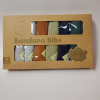 Bandana bibs 8-pack, neutral colors