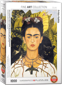 Frida Kahlo Self-Portrait With Thorn Necklace and Hummingbird 1000pc Puzzle