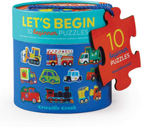 10 Vehicle 2pc beginner puzzles