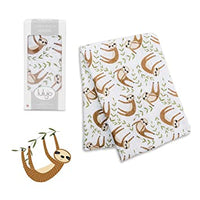 Sloth muslin swaddle blanket