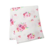 Posies muslin swaddle blanket