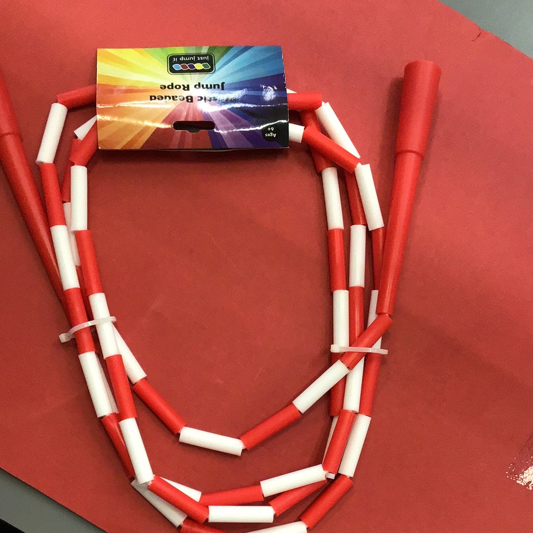 Plastic Beaded Jump Rope Red Mudpuddles Toy Store