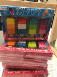 Icy Pops Fruit Scented Puzzle Erasers