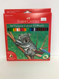 24 Triangular Colored EcoPencils