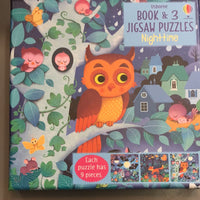 Nighttime Book & 3 Jigsaw Puzzles