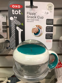 OXO tot - Flippy Snack Cup (teal)