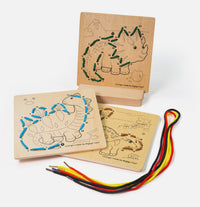 Dinosaur Lacing by Numbers