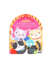 Cats Coloring Book + Stickers