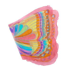 Pink Rainbow Butterfly Fabric Wings