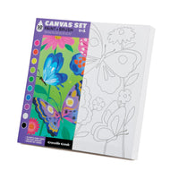 Canvas Paint & Brush Set - Butterflies