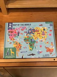 Mudpuppy Map of the World 78 Piece Puzzle