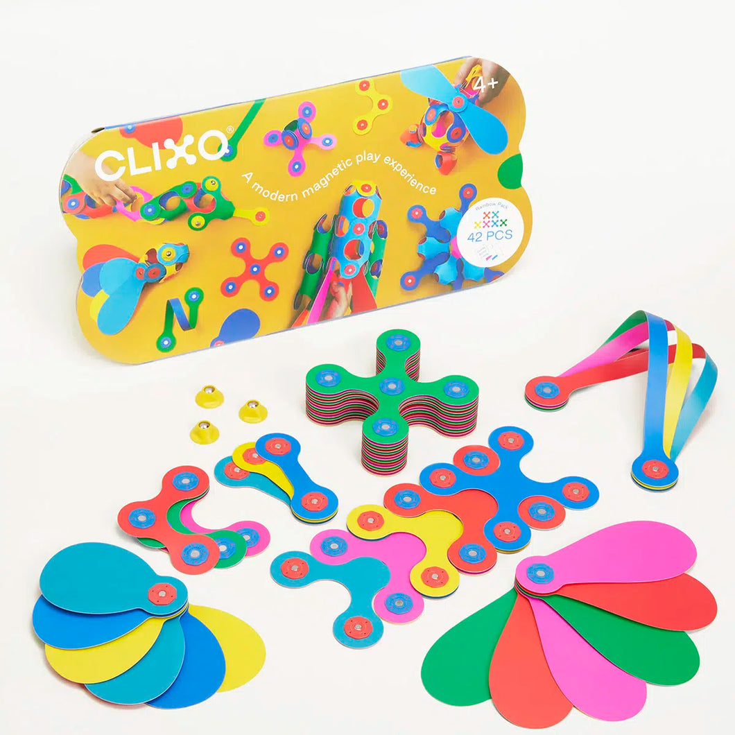 CLIXO Rainbow Pack magnetic building