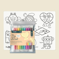 My First Shapes Coloring + Doodle Mat