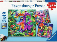 Baby Garden Dragons- 49 Piece Puzzle Trio