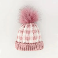 Buffalo Check Beanie: Rosy