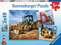 Diggers at Work- 49 Piece Puzzle Trio