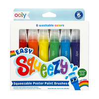 Easy Squeezy Squeezable Poster Paint Brushes: 6 pcs