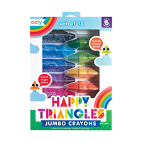 Happy Triangles Jumbo Crayons: 12 pcs