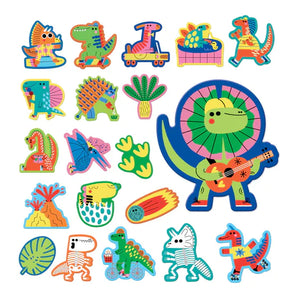 Stickable Bath Shapes: Rub-A-Dub Dinos!