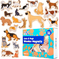 Spark & Wow Wooden Magnets - Cats & Dogs