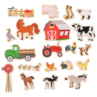 Spark & Wow Wooden Magnets - Farm