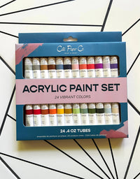 Cate Paper Co. Acrylic Paint Set 24 colors