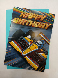 Racecar Birthday Card