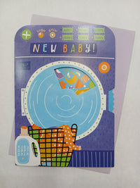 Washing Machine New Baby Card