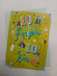 10 Little Fingers New Baby Card