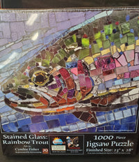 Rainbow Trout stained glass puzzle - 1000 pc
