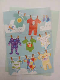 Hanging Out New Baby Card