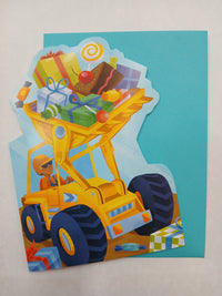 Wheel Loader Birthday Card