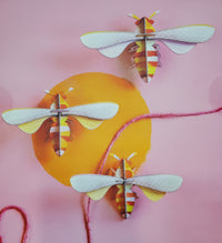 Honey Bees Wall Art- set of 3