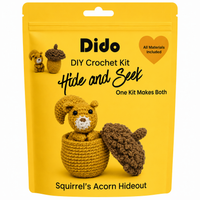 Crochet Kit - Squirrel's Acorn Hideout