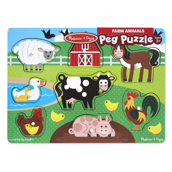 Farm Peg Puzzle 8pc