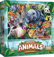 Load image into Gallery viewer, World of Animals: Safari Friends 100pc Puzzle
