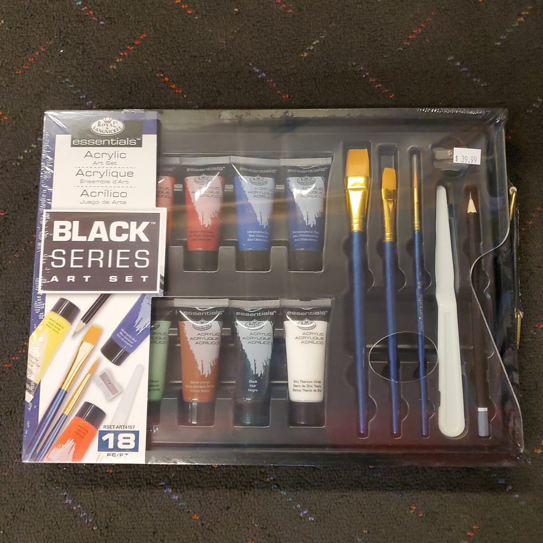 Essentials: Acrylic Art Set Black Series 18pc