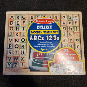 Deluxe ABC's 123's Wooden Stamp set