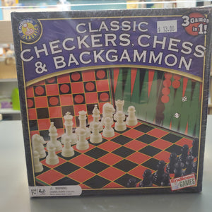 Classic Checkers, Chess, and Backgammon