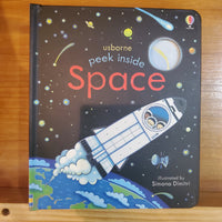 PEEK INSIDE SPACE - (Usborne)