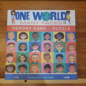 One World, Many Faces Memory game and puzzle