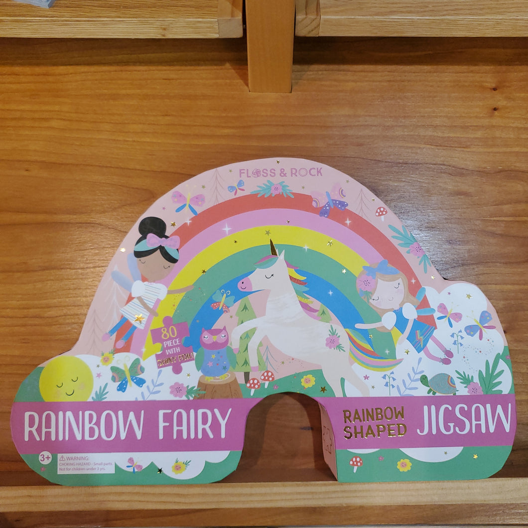 Rainbow Fairy Rainbow Shaped Jigsaw 80pc