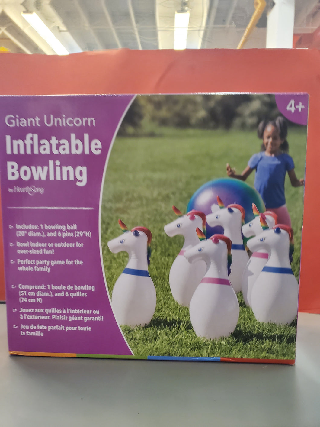 Giant Unicorn inflatable bowling