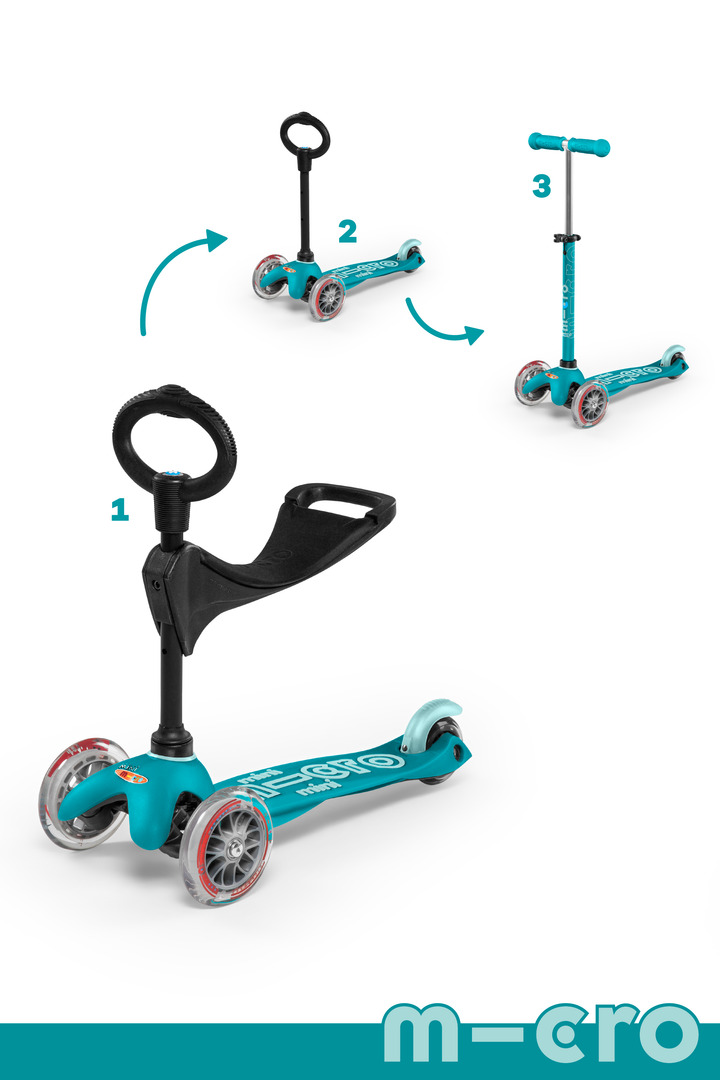 Micro - Mini 3in1Deluxe Scooter Light Blue