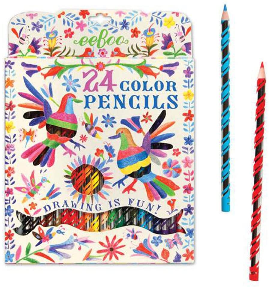 24 Color Pencils - Birds