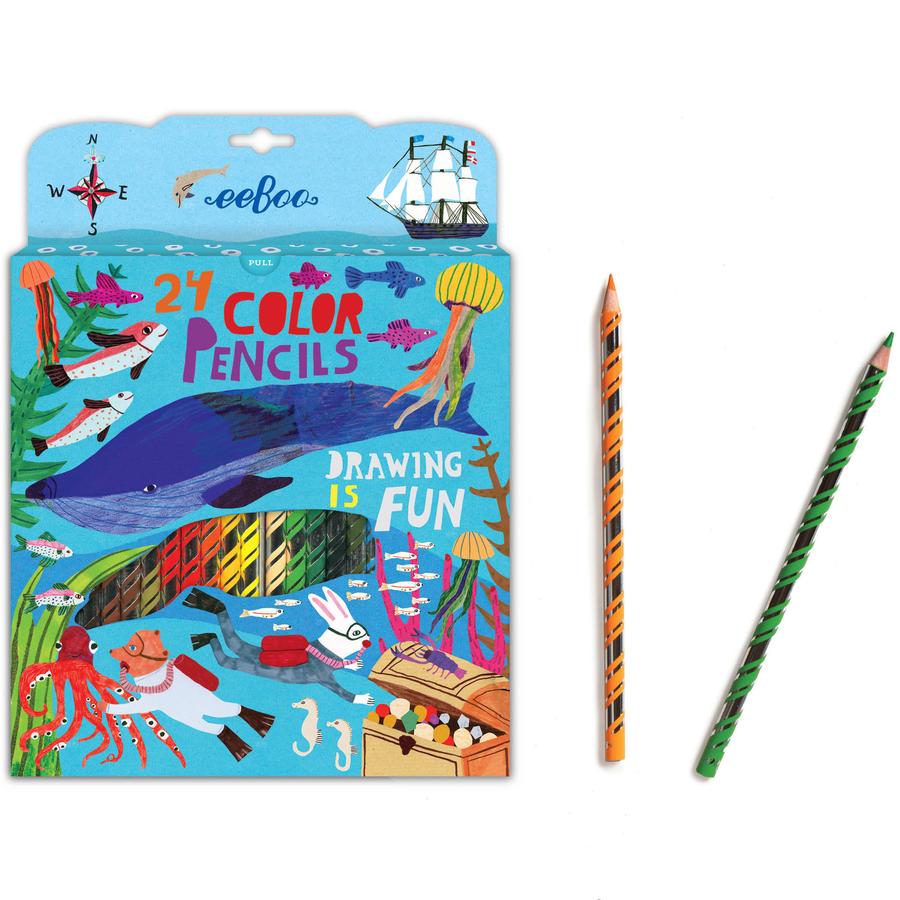 24 Color Pencils - In the Sea