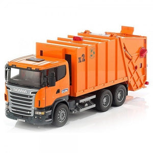 Giant Orange Garbage Truck