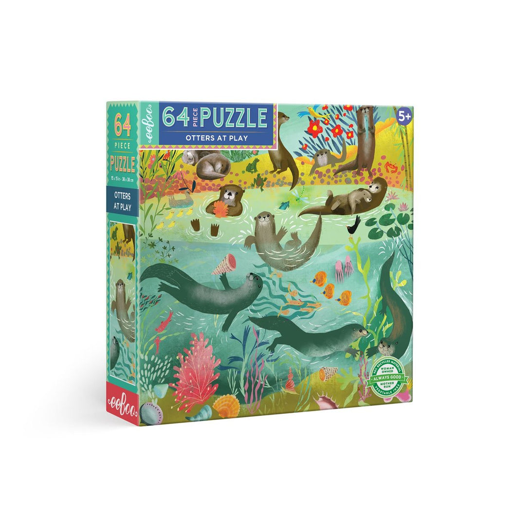 Otters at play 64pc puzzle