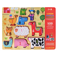 Learn Match Count! Wood Stacking Farm