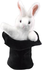 Rabbit in Hat Puppet